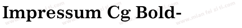 Impressum Cg Bold字体转换